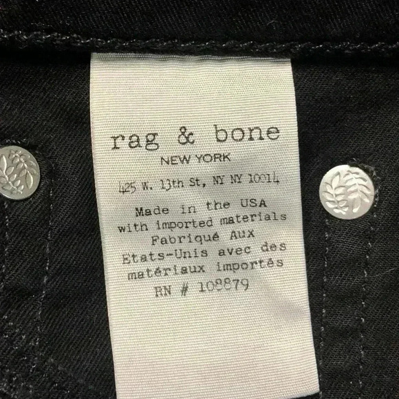 Rag & Bone Skinny Black Jeans - Picture 10 of 10